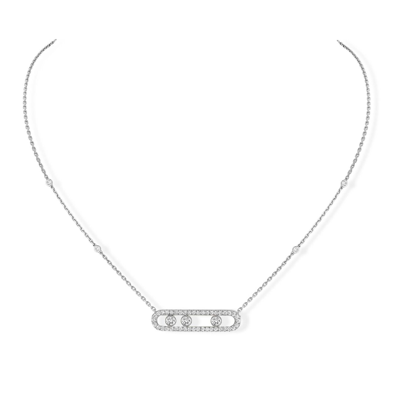 Move Classic White Gold and Diamond Pav&eacute; Pendant image number 0